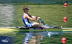 Peter Strecansky, Lightweight Men's Single Sculls, Slovakia, 2025 World Rowing Cup Lucerne, Lucerne, Switzerland / © Detlev Seyb / MyRowingPhoto.com