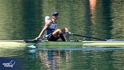 Felipe Kluver Ferreira, Lightweight Men's Single Sculls, Uruguay, 2025 World Rowing Cup Lucerne, Lucerne, Switzerland / © Detlev Seyb / MyRowingPhoto.com