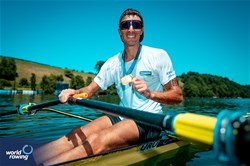 Felipe Kluver Ferreira, Lightweight Men's Single Sculls, Uruguay, Gold, 2025 World Rowing Cup Lucerne, Lucerne, Switzerland / © World Rowing / Benedict Tufnell