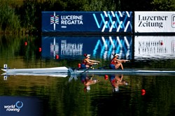 Melita Abraham (b), Antonia Abraham (s), Women's Pair, Chile, 2025 World Rowing Cup Lucerne, Lucerne, Switzerland / © World Rowing / Benedict Tufnell