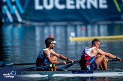 Dalibor Nedela (b), Jakub Podrazil (s), Men's Pair, Czechia, 2025 World Rowing Cup Lucerne, Lucerne, Switzerland / © World Rowing / Benedict Tufnell