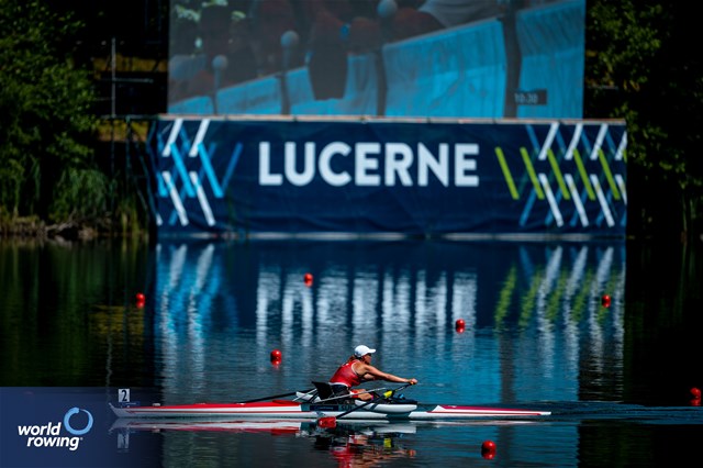 Claire Ghiringhelli, PR1 Womens Single Sculls, Switzerland, 2025 World Rowing Cup Lucerne, Lucerne, Switzerland / © World Rowing / Benedict Tufnell