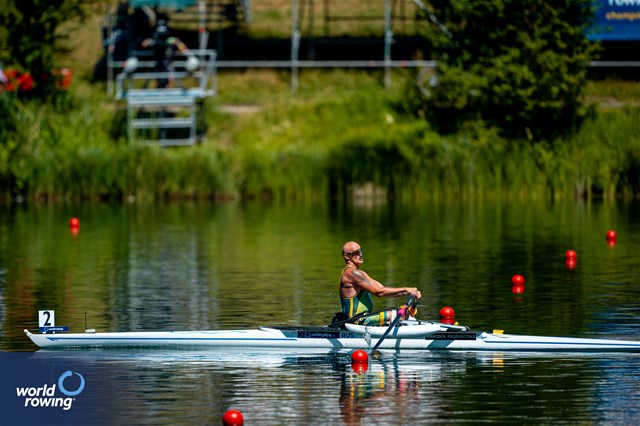 Erik Horrie, PR1 Mens Single Sculls, Australia, 2025 World Rowing Cup Lucerne, Lucerne, Switzerland / © World Rowing / Benedict Tufnell