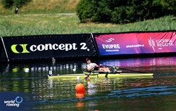 Marcus Klemp, PR1 Mens Single Sculls, Germany, 2025 World Rowing Cup Lucerne, Lucerne, Switzerland / © Detlev Seyb / MyRowingPhoto.com