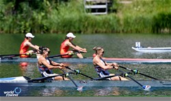 Elodie Ravera Scaramozzino (b), Emma Lunatti (s), Women's Double Sculls, France, 2025 World Rowing Cup Lucerne, Lucerne, Switzerland / © Detlev Seyb / MyRowingPhoto.com