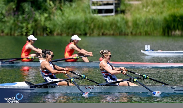 Elodie Ravera Scaramozzino (b), Emma Lunatti (s), Women's Double Sculls, France, 2025 World Rowing Cup Lucerne, Lucerne, Switzerland / © Detlev Seyb / MyRowingPhoto.com