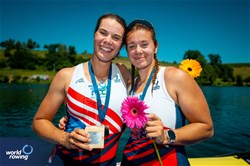 Anna Santruckova (b), Pavlina Flamikova (s), Women's Pair, Czechia, Silver, 2025 World Rowing Cup Lucerne, Lucerne, Switzerland / © World Rowing / Benedict Tufnell
