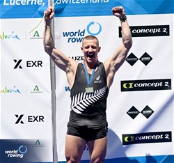 Logan Ullrich, Men's Single Sculls, New Zealand, Gold, 2025 World Rowing Cup Lucerne, Lucerne, Switzerland / © Detlev Seyb / MyRowingPhoto.com