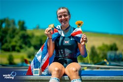 Lauren Henry, Women's Single Sculls, Great Britain, Gold, 2025 World Rowing Cup Lucerne, Lucerne, Switzerland / © World Rowing / Benedict Tufnell
