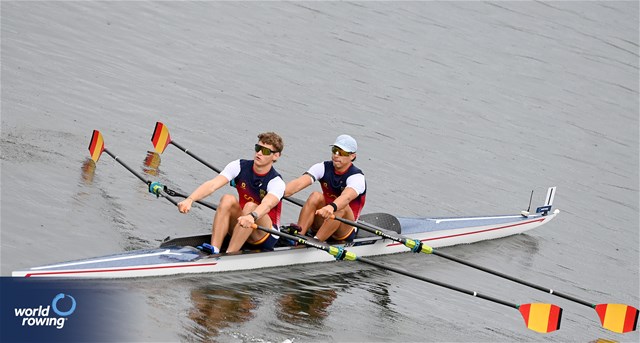 Caetano Xose Horta Pombo (b), Igor Teixidor Buch (s), Under 23 Men's Double Sculls, Spain, 2025 World Rowing Under 23 Championships, Poznan, Poland / © Detlev Seyb / MyRowingPhoto.com