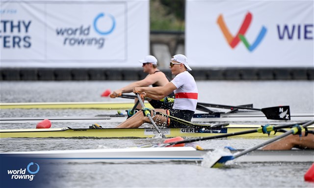 Oliver Holtz, Under 23 Men's Single Sculls, Germany, 2025 World Rowing Under 23 Championships, Poznan, Poland / © Detlev Seyb / MyRowingPhoto.com