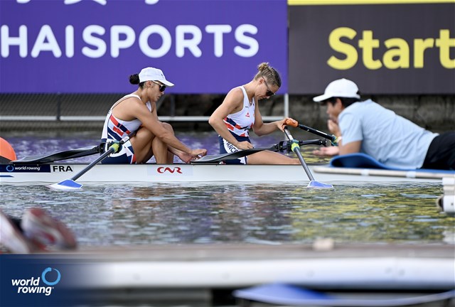Elodie Ravera Scaramozzino (b), Emma Lunatti (s), Women's Double Sculls, France, 2025 World Rowing Championships, Shanghai, China / © Detlev Seyb / MyRowingPhoto.com