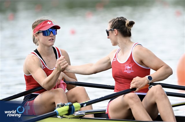 Salome Ulrich (b), Fabienne Schweizer (s), Women's Double Sculls, Switzerland, 2025 World Rowing Championships, Shanghai, China / © Detlev Seyb / MyRowingPhoto.com