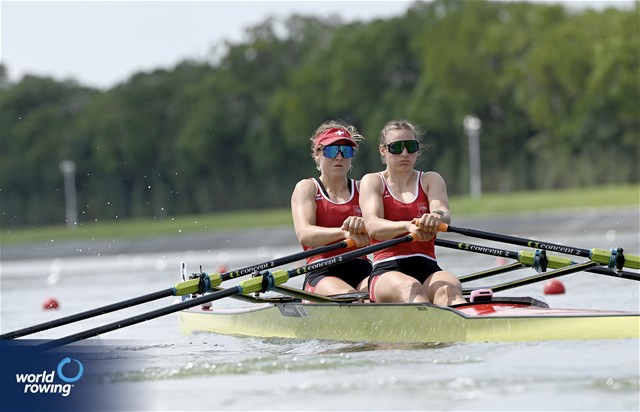 Salome Ulrich (b), Fabienne Schweizer (s), Women's Double Sculls, Switzerland, 2025 World Rowing Championships, Shanghai, China / © Detlev Seyb / MyRowingPhoto.com