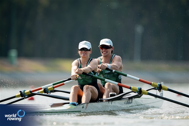 Fintan McCarthy (b), Margaret Cremen (s), Mixed Double Sculls, Ireland, 2025 World Rowing Championships, Shanghai, China / © World Rowing / Benedict Tufnell