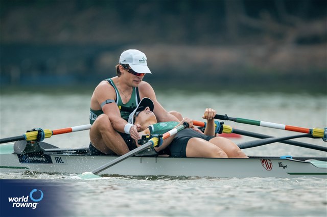 Fintan McCarthy (b), Margaret Cremen (s), Mixed Double Sculls, Ireland, 2025 World Rowing Championships, Shanghai, China / © World Rowing / Benedict Tufnell