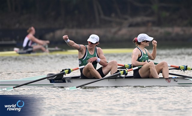 Fintan McCarthy (b), Margaret Cremen (s), Mixed Double Sculls, Ireland, 2025 World Rowing Championships, Shanghai, China / © Detlev Seyb / MyRowingPhoto.com